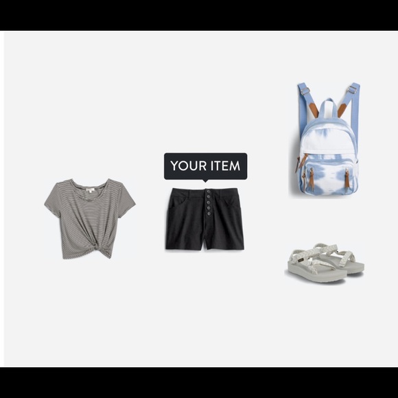 Violet & Roses High Waisted Button Shorts - Picture 4 of 4